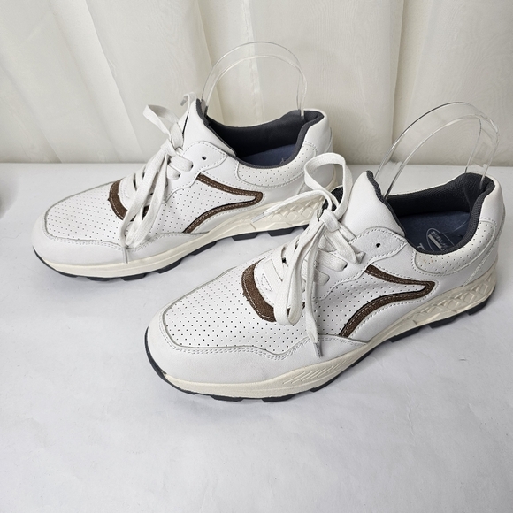 French Connection Petta Lace up Fashion Sneaker White Brown Gray Size 8 - Picture 4 of 12